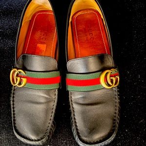 Gucci leather drivers men's